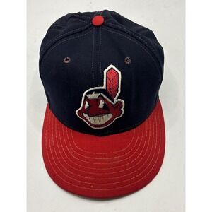 Vintage Cleveland Indians Baseball Cap ANCCO Professional Model Size 7 1/2